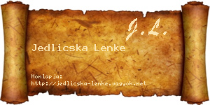 Jedlicska Lenke névjegykártya